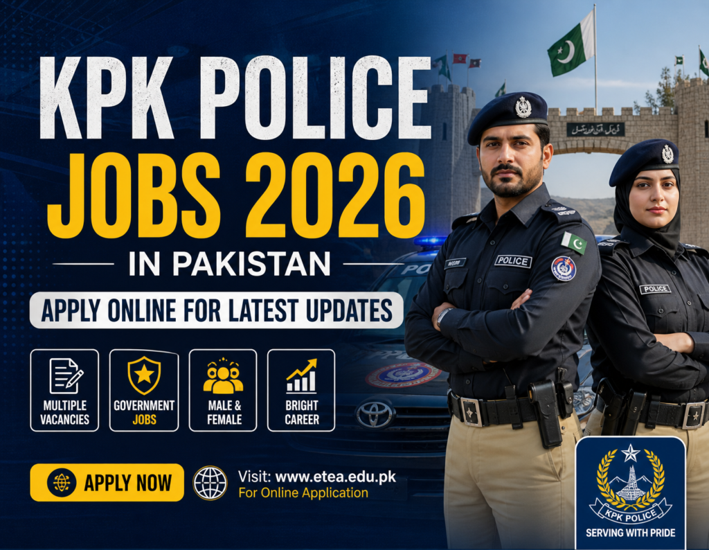 KPK Police Jobs 2026 in Pakistan-Apply Online for Latest Updates