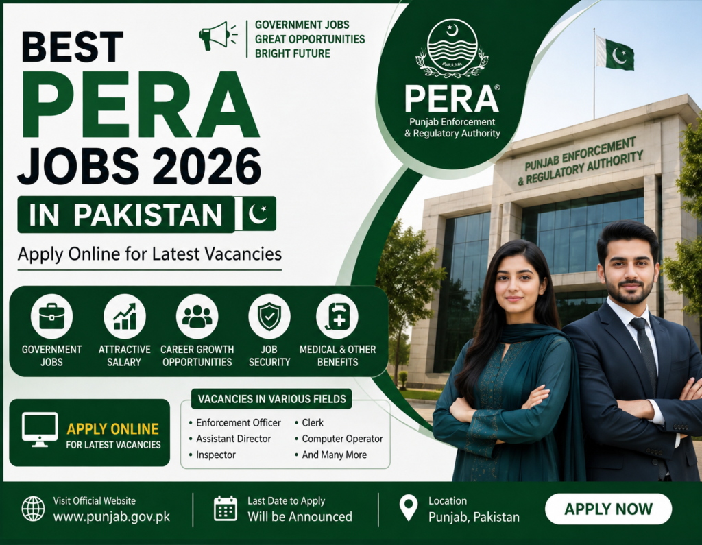 Best PERA Jobs 2026 in Pakistan-Apply Online for Latest Vacancies