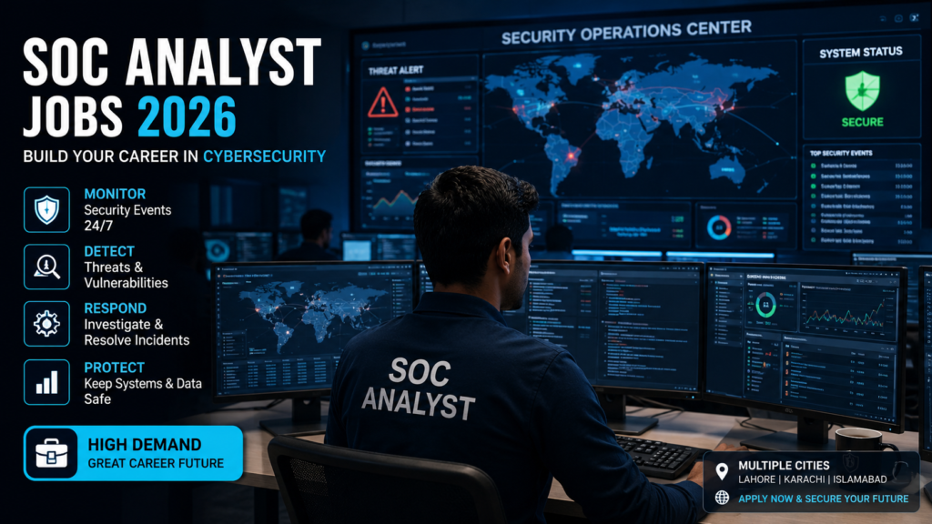 Best SOC Analyst Jobs 2026 in Pakistan-Apply Online & Latest Updates