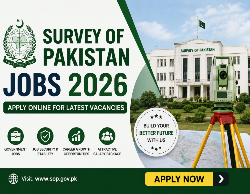 Survey of Pakistan Jobs 2026-Apply Online for Latest Vacancies