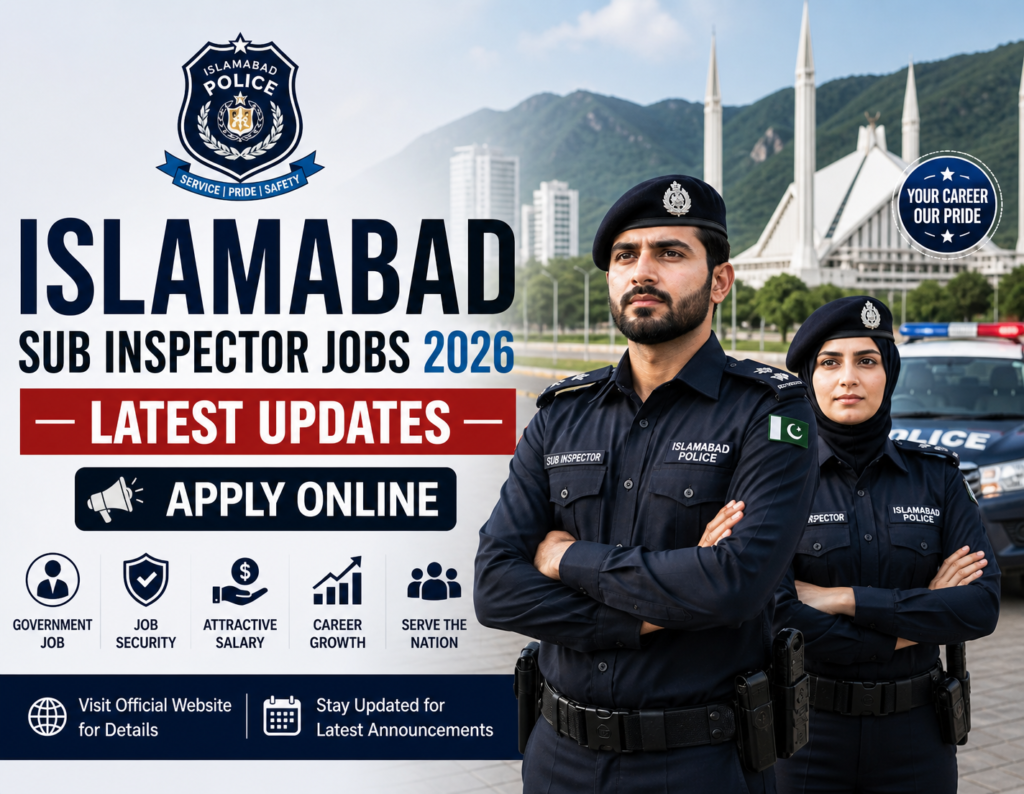 Islamabad Sub Inspector Jobs 2026-Latest Updates and Apply Online