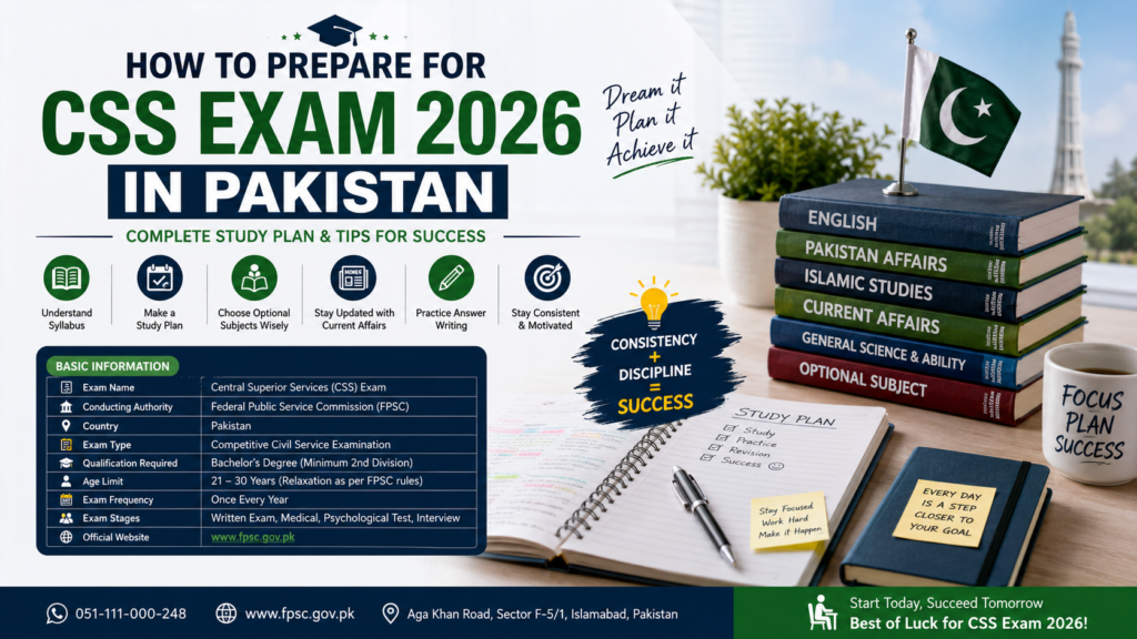 CSS Exam Preparation 2026 Pakistan
